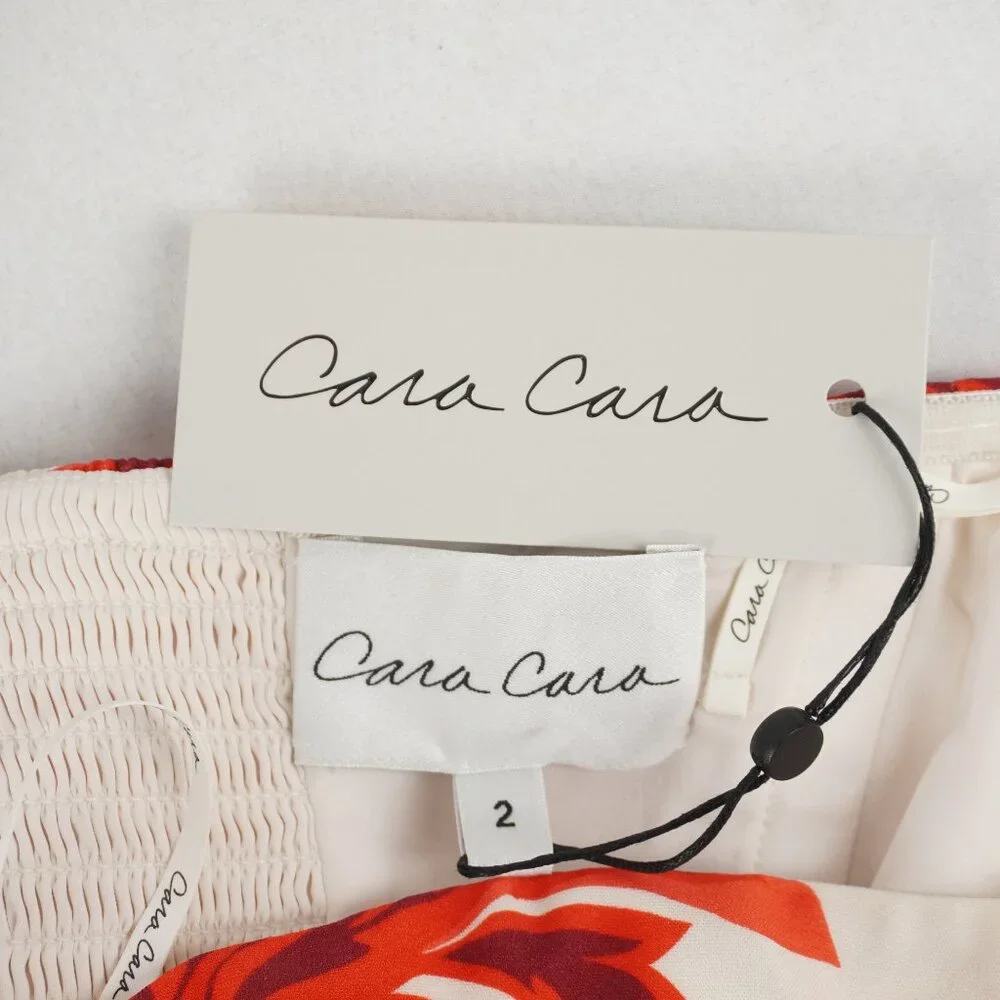 Cara Cara Newcastle Stretch Crepe Strapless Dress in Fiore Red - Size 2 - NWT - Picture 7 of 9